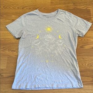 Rebellious One Rose Sun and Moon Purple Tshirt